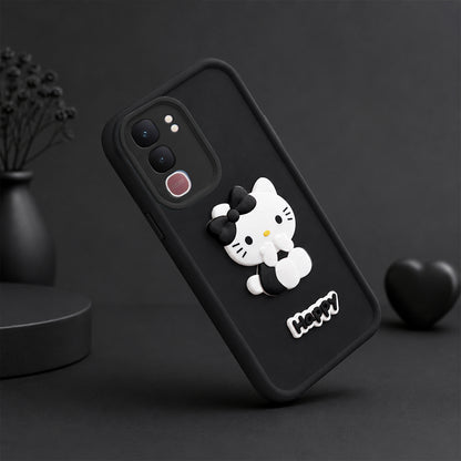 VIVO Y31 PRO 5G Soft Silicone 3D Hello Kitty character design Back Case with Camera Protection