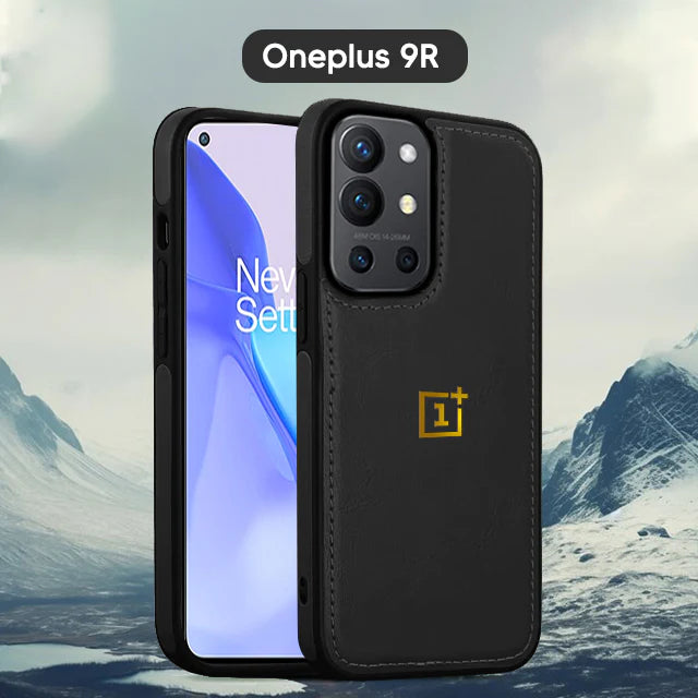 OnePlus Series Models Luxurious Leather Stitched Protective Back Case