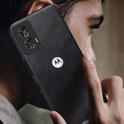 MOTOROLA EDGE 50 FUSION 5G Business Style PU LEATHER PROTECTIVE BACK CASE WITH CAMERA PROTECTION