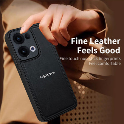 OPPO RENO 13 5G Vintage Leather Stitched Protective Back Case