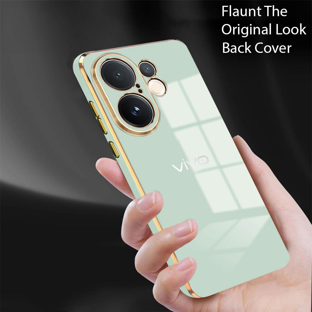 VIVO X200 FE 5G ULTRA-SHINE GOLD ELECTROPLATED LUXURIOUS  BACK CASE WITH CAMERA PROTECTION
