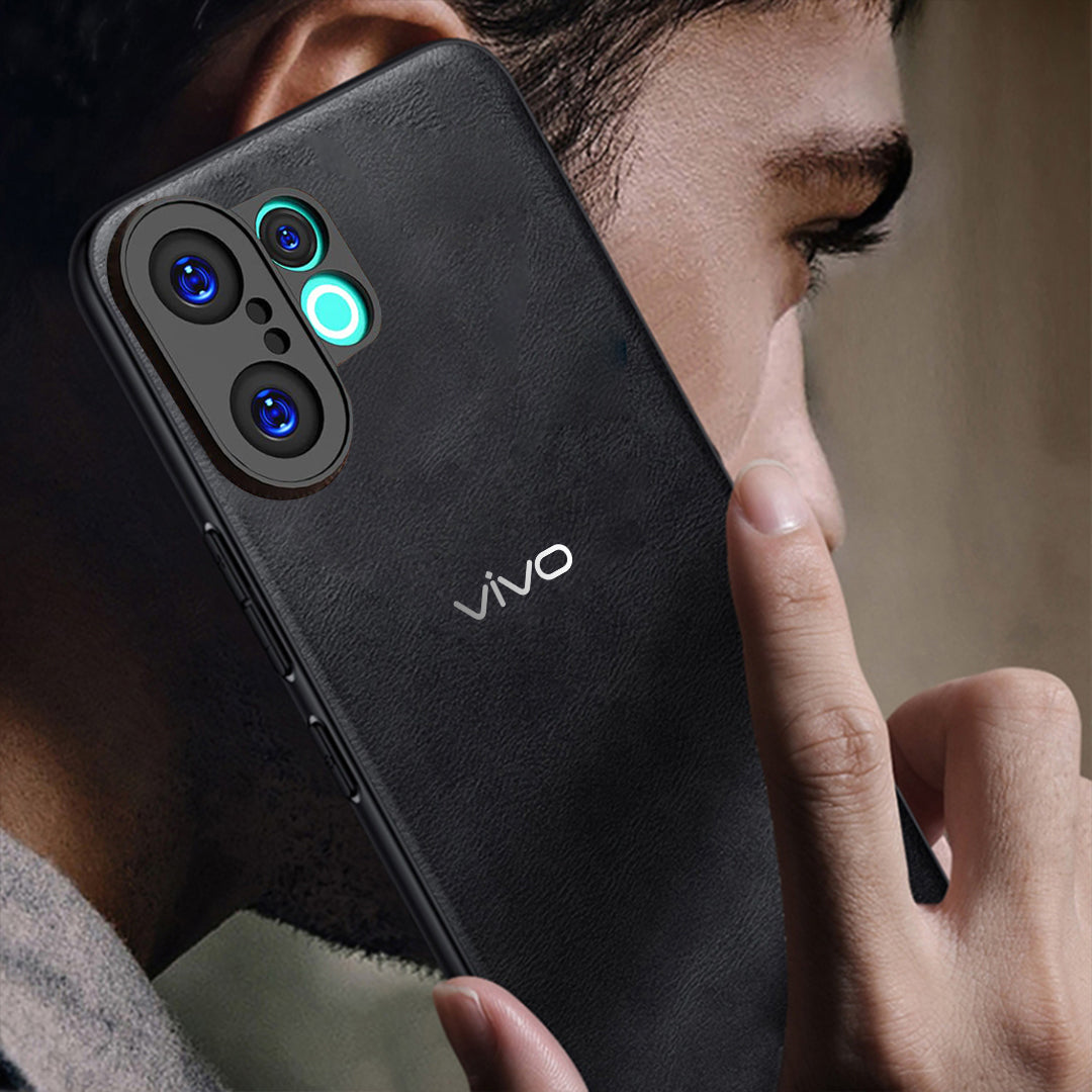 VIVO V60E 5G  Business Style PU LEATHER PROTECTIVE BACK CASE WITH CAMERA PROTECTION