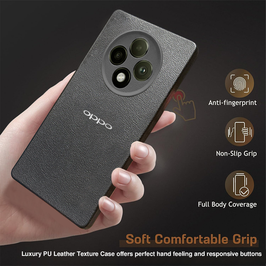 Oppo F27 5G Solid Color Leather Texture Matte Phone Back Case