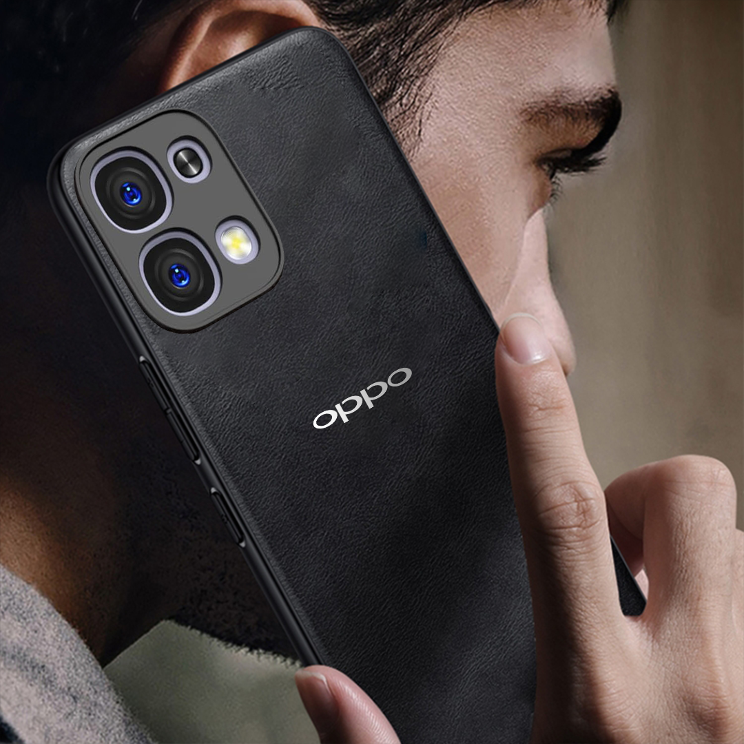 OPPO F33 5G  Business Style PU LEATHER PROTECTIVE BACK CASE WITH CAMERA PROTECTION