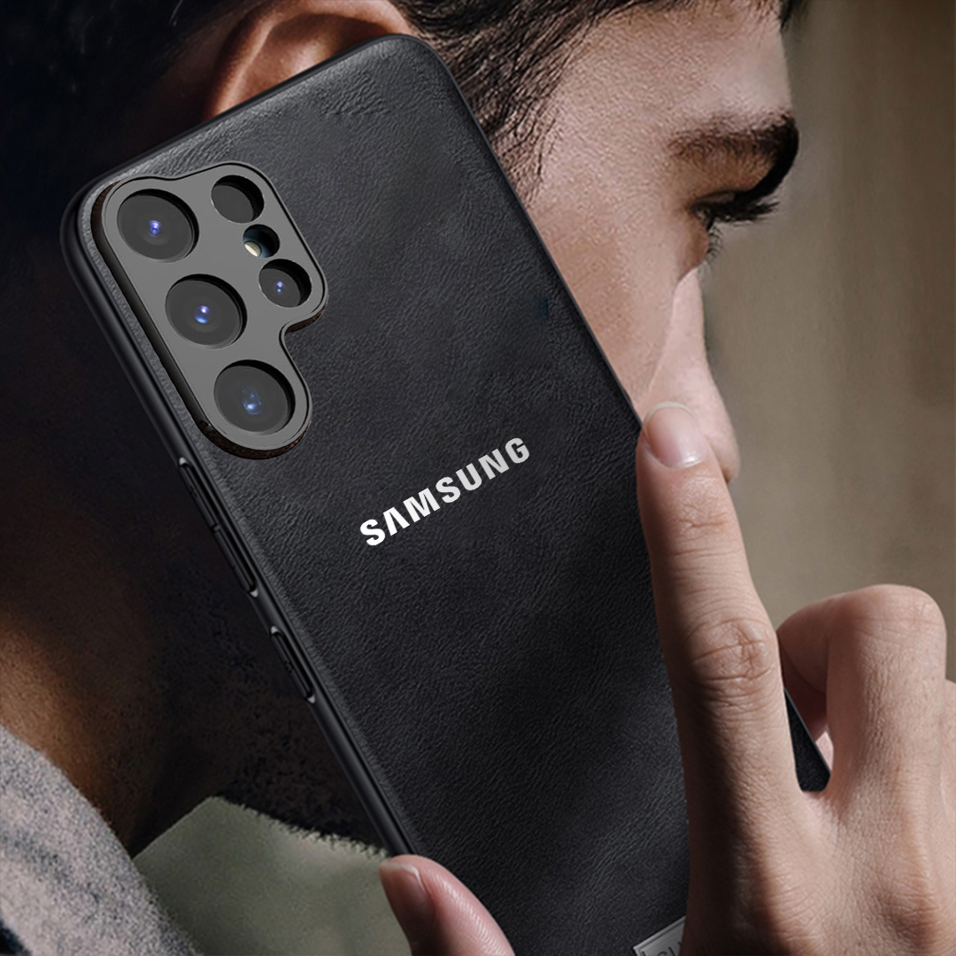 Samsung Galaxy S24 ULTRA 5G BUSINESS STYLE PU LEATHER PROTECTIVE BACK CASE WITH CAMERA PROTECTION