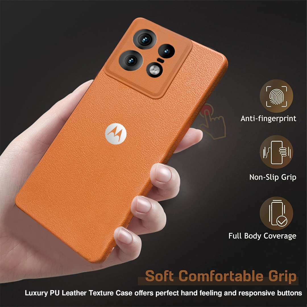 MOTO EDGE 50 PRO 5G Solid Color Leather Texture Matte Phone Back Case