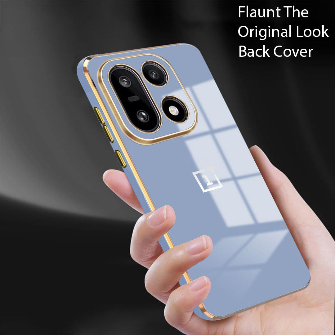 ONEPLUS 15 5G ULTRA-SHINE GOLD ELECTROPLATED LUXURIOUS  BACK CASE WITH CAMERA PROTECTION