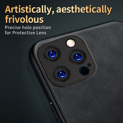 IPHONE 13 PRO 5G Business Style PU LEATHER PROTECTIVE BACK CASE WITH CAMERA PROTECTION
