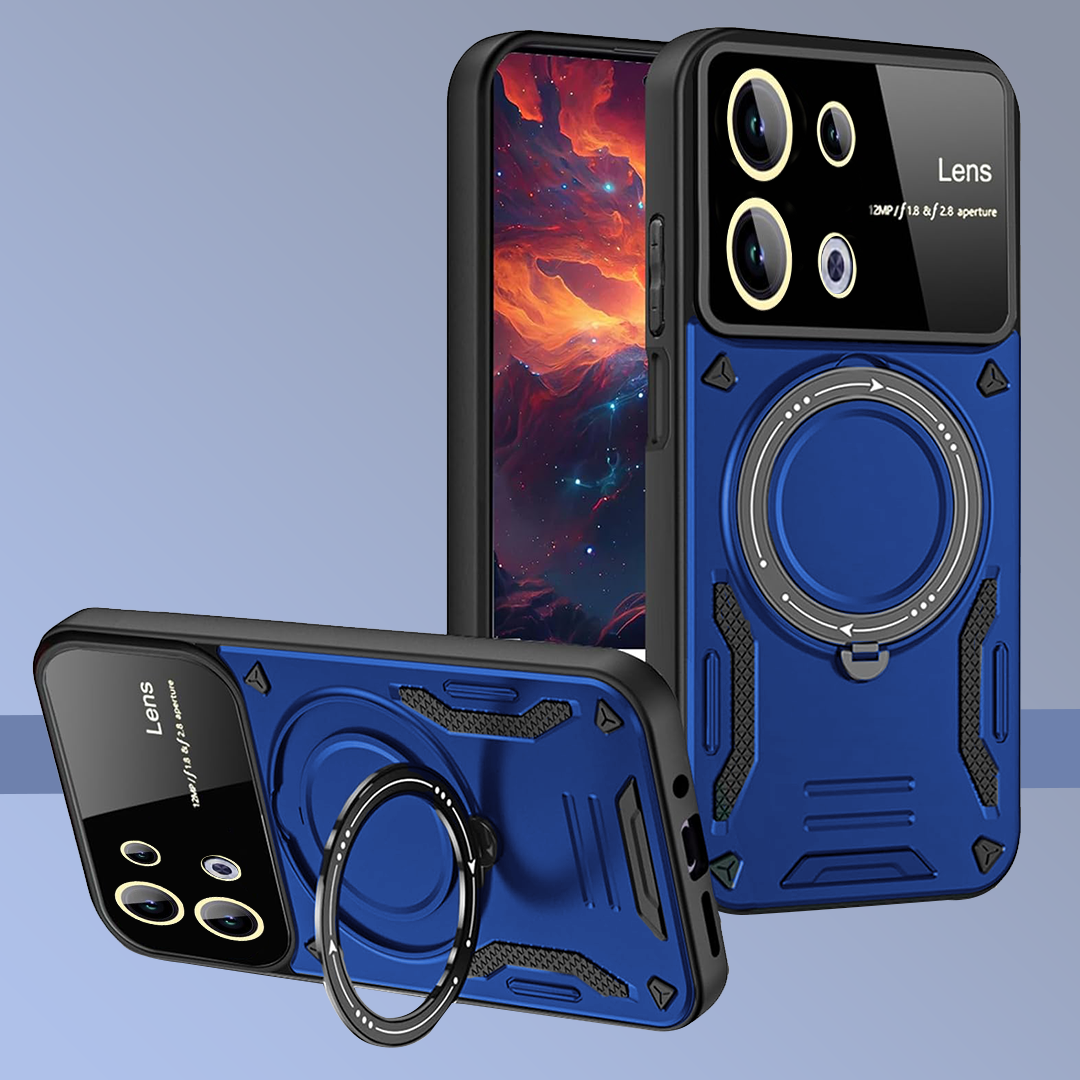 Oppo Reno 13 PRO 5G Heavy Duty Rugged Shockproof Camera Lens Protector Phone Cover with Kickstand