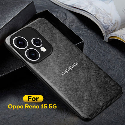 OPPO RENO 15 5G Business Style PU LEATHER PROTECTIVE BACK CASE WITH CAMERA PROTECTION