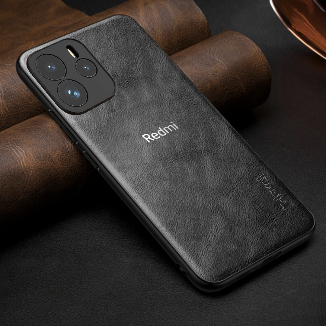 REDMI NOTE 14 5G Business Style PU LEATHER PROTECTIVE BACK CASE WITH CAMERA PROTECTION