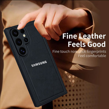 Samsung Galaxy S23 ULTRA 5G Vintage Leather Stitched Protective Back Case