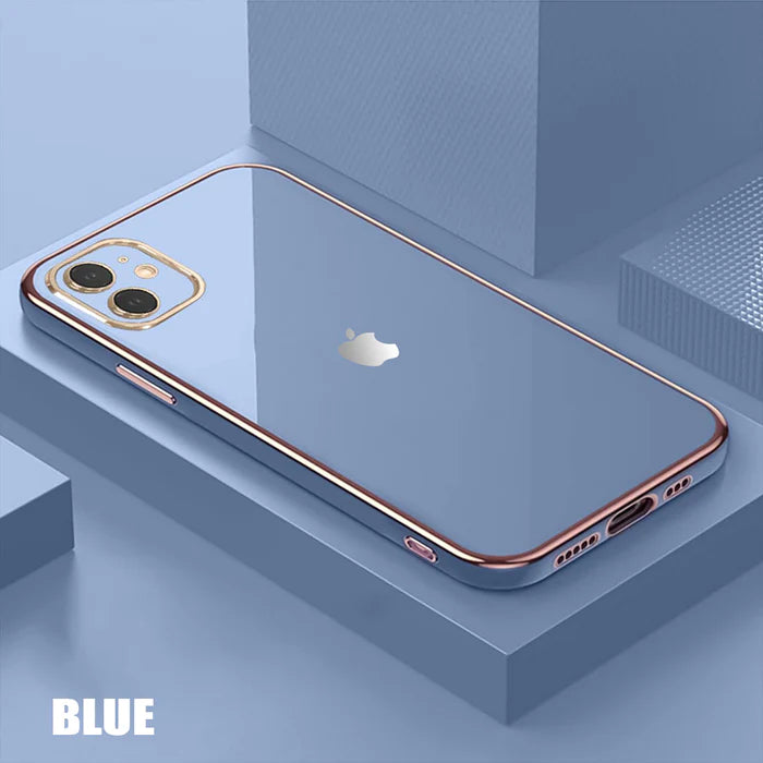 IPHONE 11 ULTRA-SHINE GOLD ELECTROPLATED LUXURIOUS  BACK CASE WITH CAMERA PROTECTION