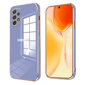 GALAXY A23 ULTRA-SHINE GOLD ELECTROPLATED LUXURIOUS  BACK CASE WITH CAMERA PROTECTION