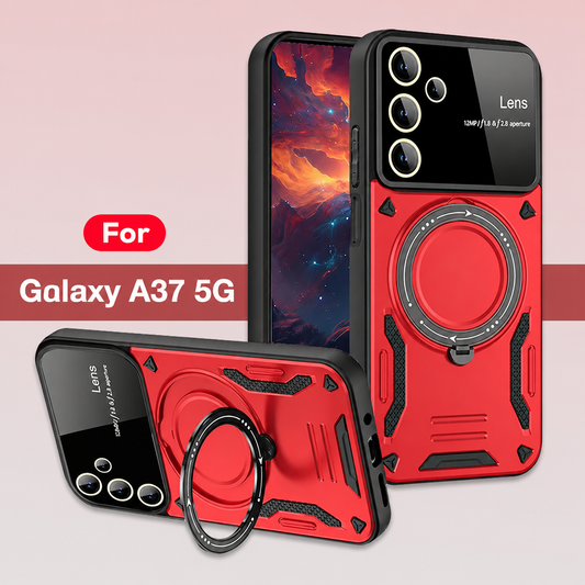 SAMSUNG GALAXY A37 5G Heavy Duty Rugged Shockproof Camera Lens Protector Phone Cover with Kickstand