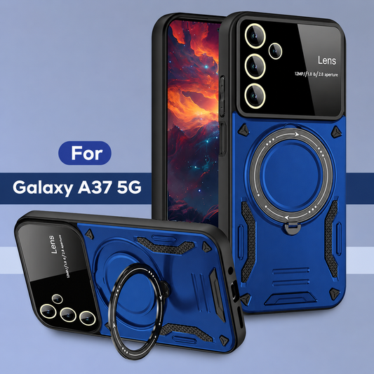 SAMSUNG GALAXY A37 5G Heavy Duty Rugged Shockproof Camera Lens Protector Phone Cover with Kickstand