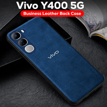 VIVO Y400 5G Business Style PU LEATHER PROTECTIVE BACK CASE WITH CAMERA PROTECTION