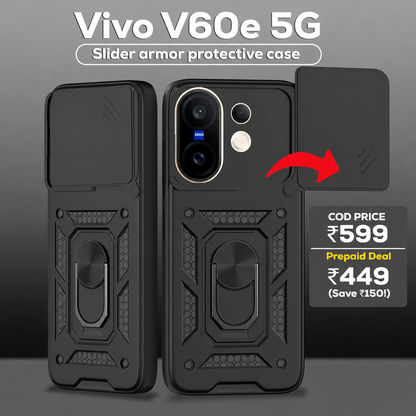 VIVO V60e 5G Armor Military-grade Case With Sliding Camera Cover & 360 Kickstand