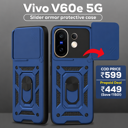 VIVO V60e 5G Armor Military-grade Case With Sliding Camera Cover & 360 Kickstand