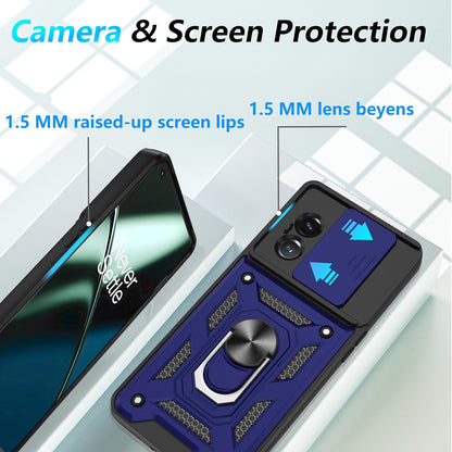 MOTOROLA EDGE 50 NEO 5G Armor Military-grade Case With Sliding Camera Cover & 360 Kickstand