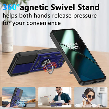 VIVO V40E 5G Armor Military-grade Case With Sliding Camera Cover & 360 Kickstand