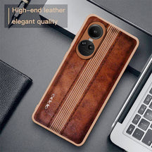 OPPO RENO 10/10 PRO 5G LEATHER BACK STITCHED PROTECTIVE BACK CASE