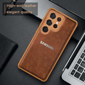 Galaxy S23 ULTRA 5G PU LEATHER PROTECTIVE BACK CASE WITH CAMERA PROTECTION