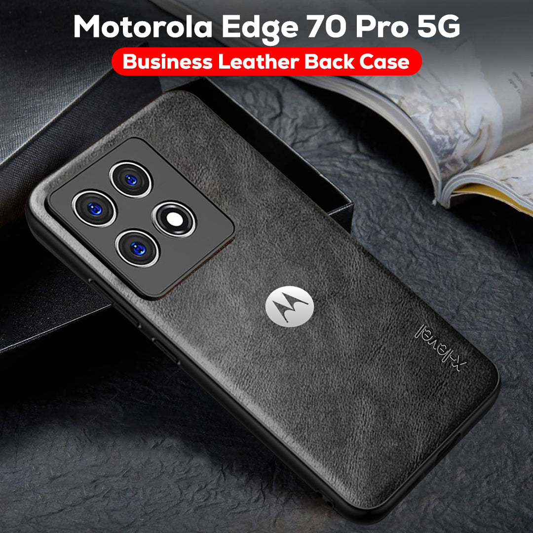 MOTOROLA EDGE 70 PRO 5G Business Style PU LEATHER PROTECTIVE BACK CASE WITH CAMERA PROTECTION