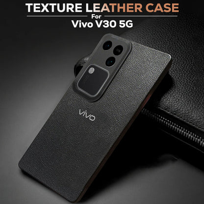 Vivo V30 5G Solid Color Leather Texture Matte Phone Back Case
