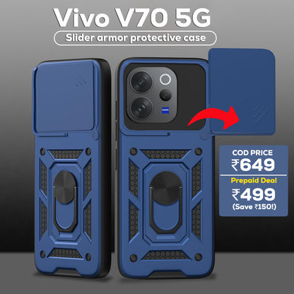 VIVO V70 5G Armor Military-grade Case With Sliding Camera Cover & 360 Kickstand