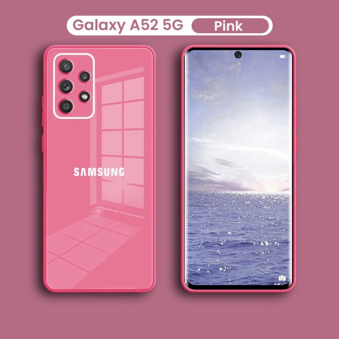 Galaxy A52 Luxurious Glass Case With Camera Protection Back Cover