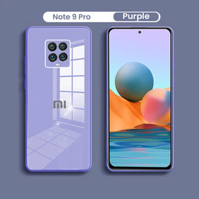 Redmi Note 9 Pro Luxurious Glass Case With Camera Protection Back Cover