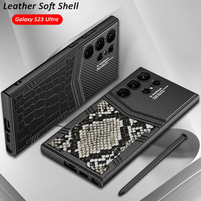 GALAXY S23 ULTRA LUXURY ELECTROPLATED LEATHER CASE