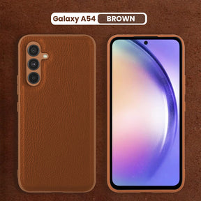 Galaxy A54 5G Leather Case,Anti-Drop Non-Slip Texture Back Case