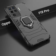 oppo F19 pro Armour Iron Man Case With Ring Holder