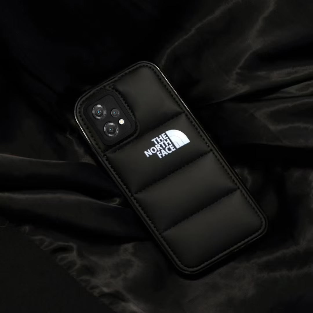 The North Face Puffer Edition Black Bumper Back Case For Nord CE 2 Lite 5g