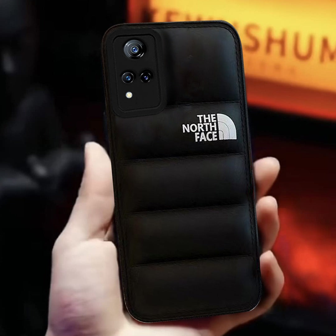 The North Face Puffer Edition Black Bumper Back Case For VIVO V21 & V21E