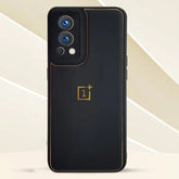 OnePlus Nord 2 5G Gold Electroplating Leather Chrome Back Cover With Logo