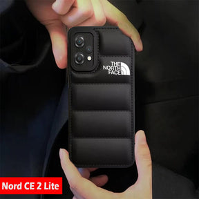 The North Face Puffer Edition Black Bumper Back Case For Nord CE 2 Lite 5g