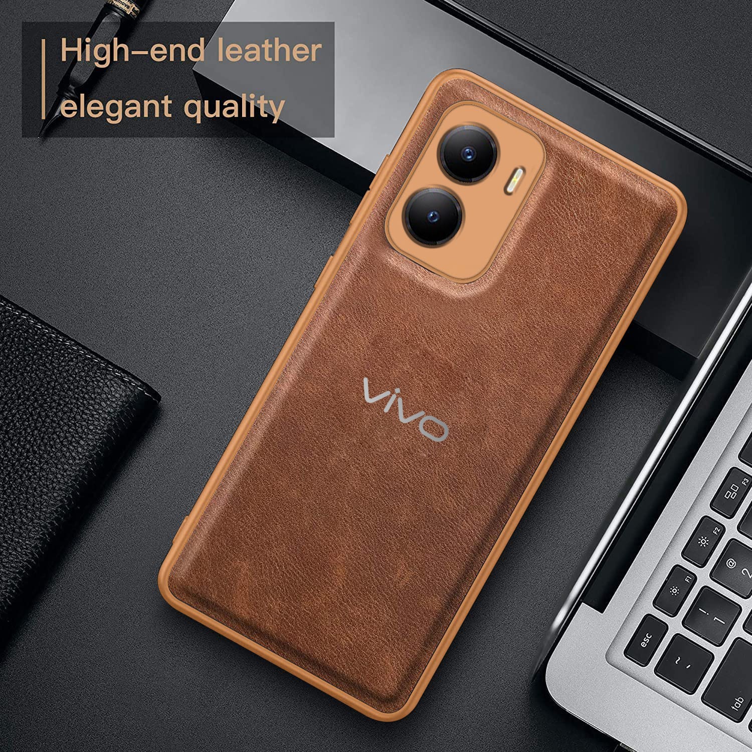 Vivo Y56 5G VINTAGE PU LEATHER PROTECTIVE BACK CASE