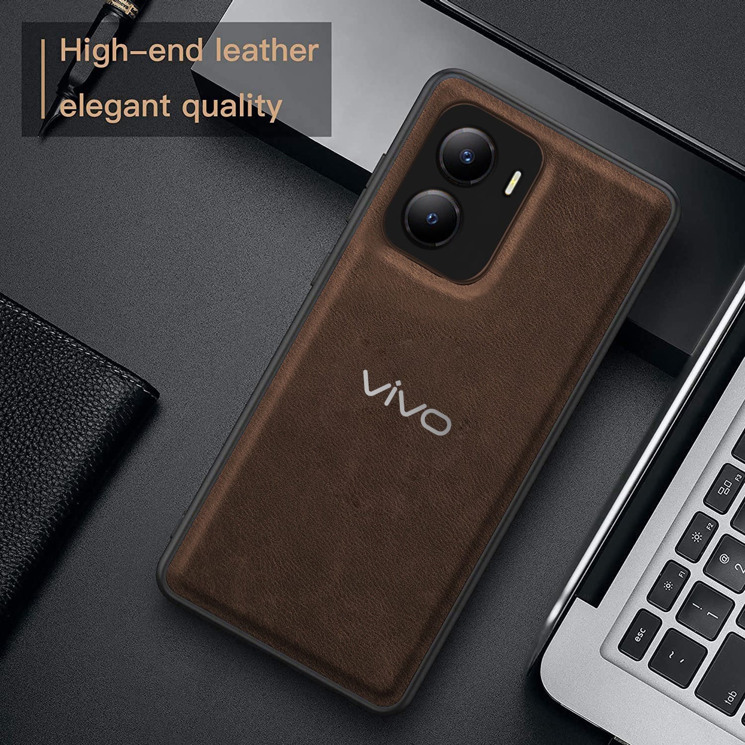 Vivo Y56 5G VINTAGE PU LEATHER PROTECTIVE BACK CASE