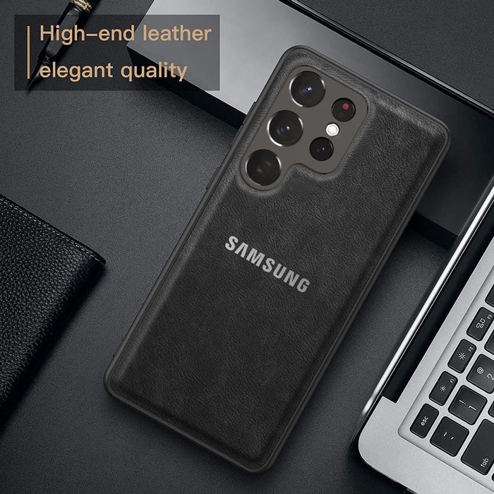 Galaxy S23 ULTRA 5G PU LEATHER PROTECTIVE BACK CASE WITH CAMERA PROTECTION
