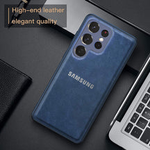 Galaxy S22 ULTRA 5G VINTAGE PU LEATHER PROTECTIVE BACK CASE