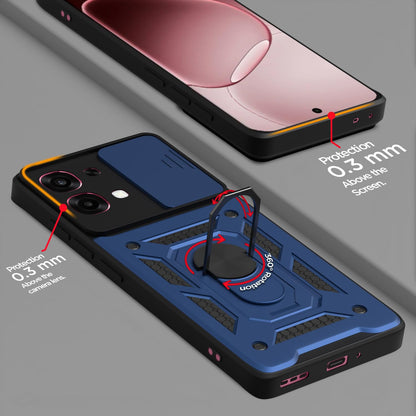 Oppo F33 5G Armor Military-grade Case With Sliding Camera Cover & 360 Kickstand