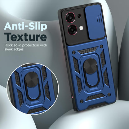 Oppo F33 5G Armor Military-grade Case With Sliding Camera Cover & 360 Kickstand