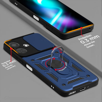 Oppo F33 PRO 5G Armor Military-grade Case With Sliding Camera Cover & 360 Kickstand