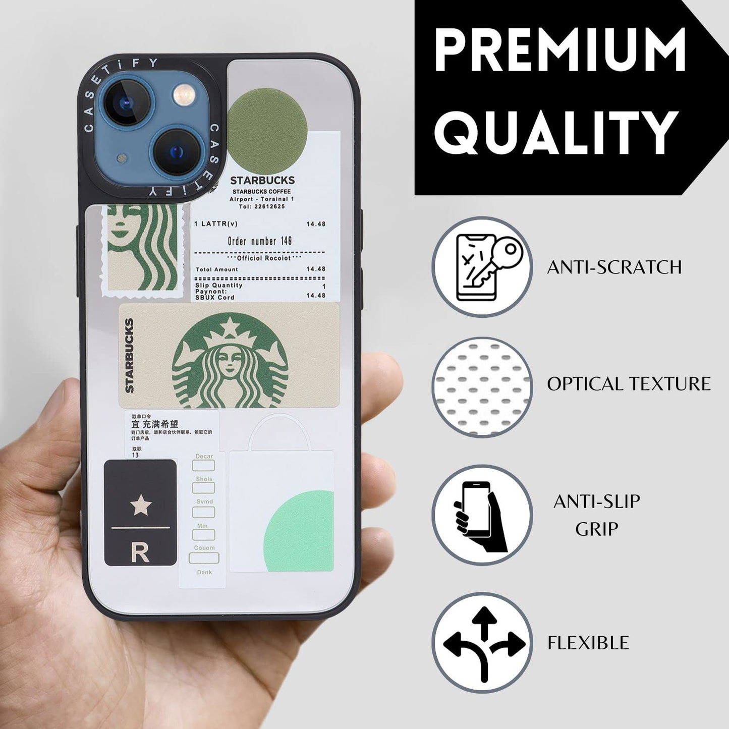 Starbuck  Design Hard Polycarbonate Back Case For Iphone Series