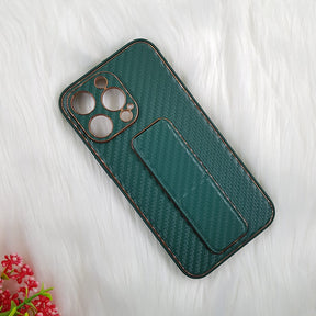 Tempered Shop- iPhone13/iPhone13 pro/iPhone 13 pro-max Carbon Leather with Back Stand case