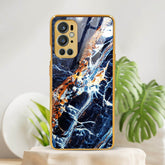 Tempered Shop- OnePlus 9 Pro Blue Marble Pattern Glass Protective Case/Cover