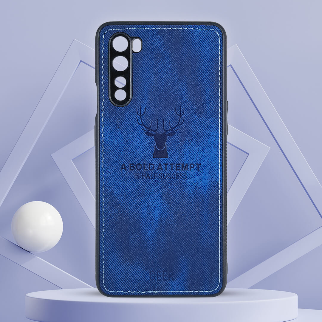 Oneplus Nord Deer Series Hand-Stitched Cotton Textile Ultra Soft-Feel Shock-proof Water-proof Back Cover